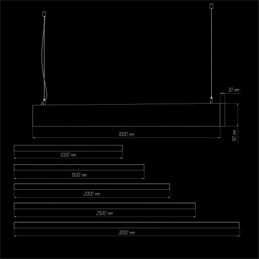 Линейный светодиодный светильник LH line 30x90 INTERIOR купить от производителя ledholding